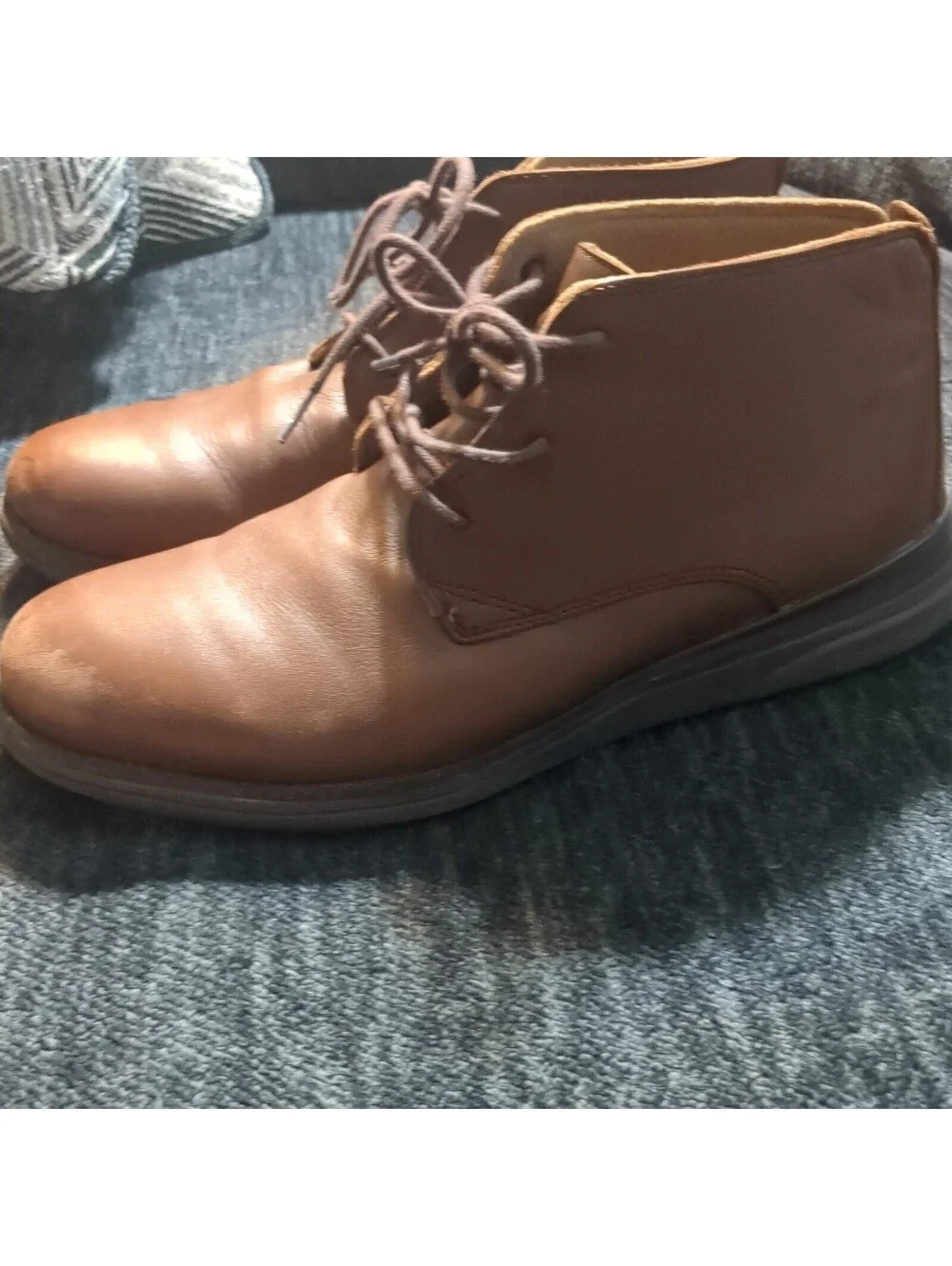 Kuru Draft Aalto Mens 11 Brown Leather Orthopedic Chukka Boots Lace Up